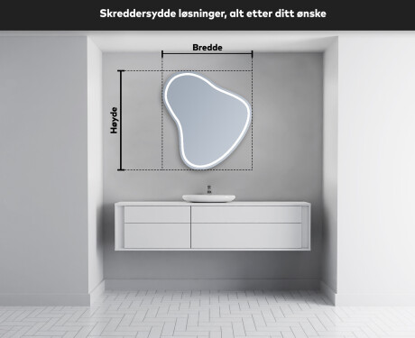 LED-badsspeil med uregelmessig form V223 #5
